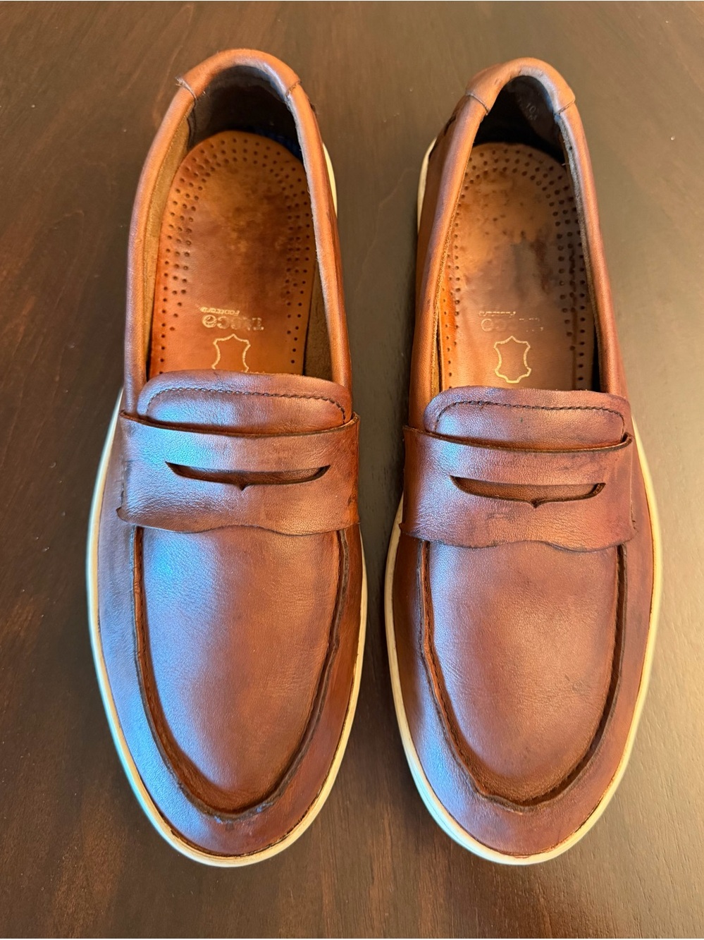 Cole Haan Men's Brown Leather Slip-On Loafers Sz10